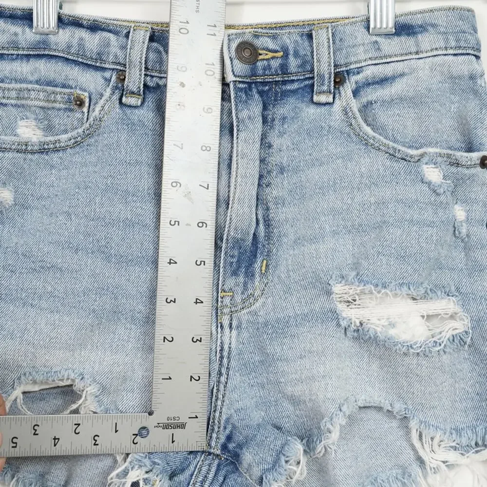 Abercrombie & Fitch High Rise Short Cut Off Denim Jean Light Wash Size 26/2